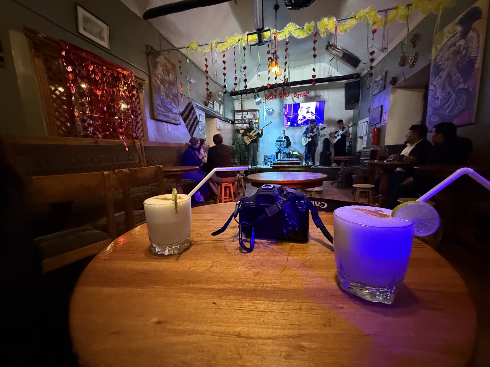 Pisco Sours and live music