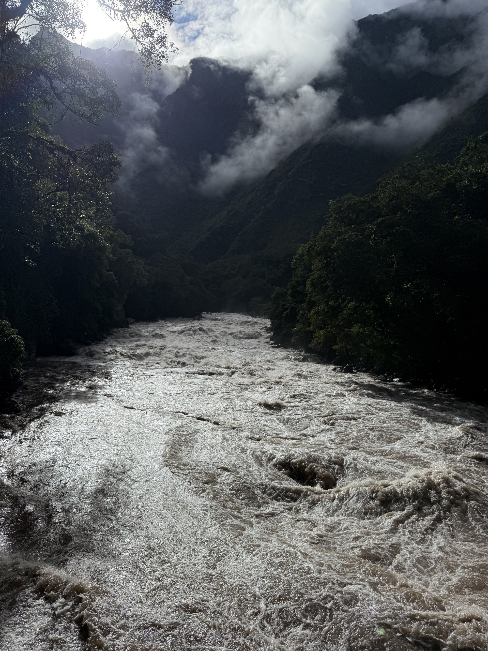 The river below the rope bridge